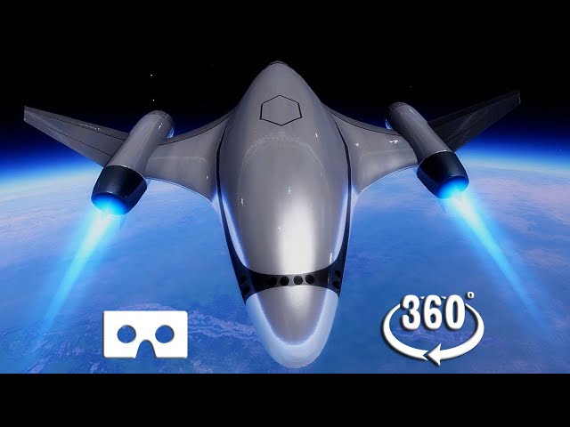 VR 360 video in Space - Take Off from an Alien Planet