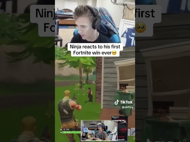 Ninja reacts to his first win ever!!!