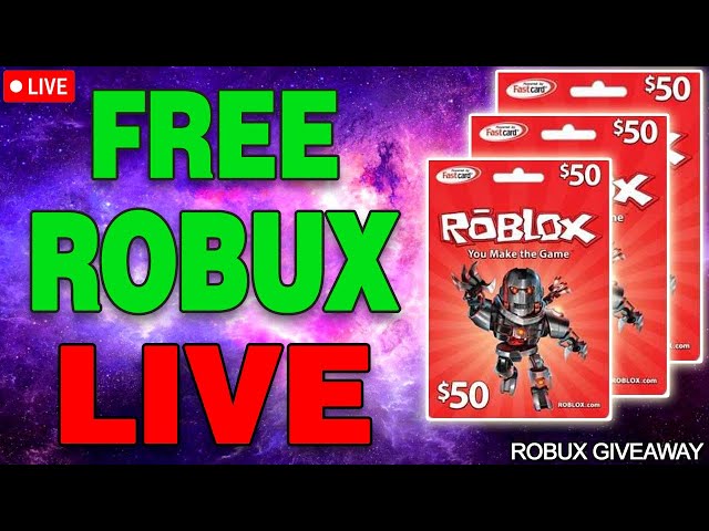 FREE ROBUX CODES LIVE / ROBLOX GIFT CARD CODES GIVEAWAY