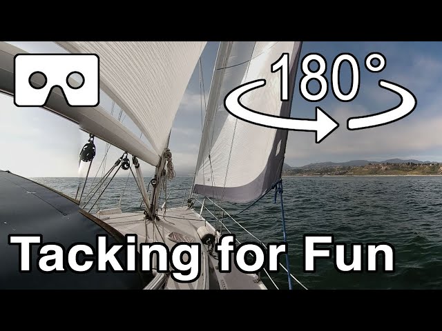 180vr Sailing - tacking off the beach of Malibu California