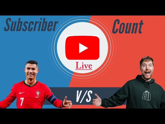 UR CRISTIANO V/S MR BEAST LIVE SUBSCRIBER COUNT !!