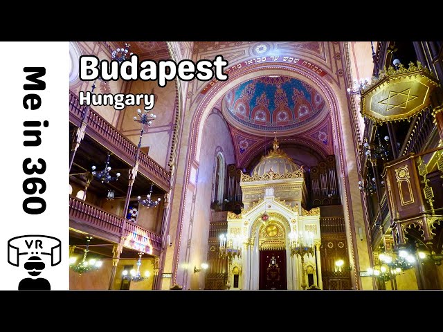 Inside the famous Hungarian State Opera House and synagogue of Budapest - 360 VR