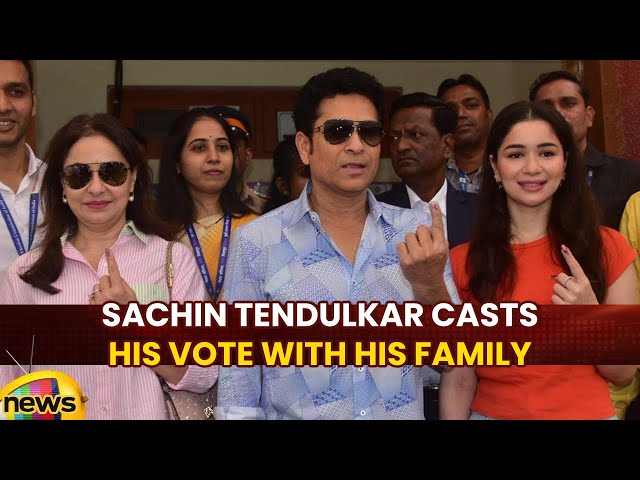 Sachin Tendulkar Casts His Vote With His Family | Maharashtra Assembly Elections 2024 | Mumbai