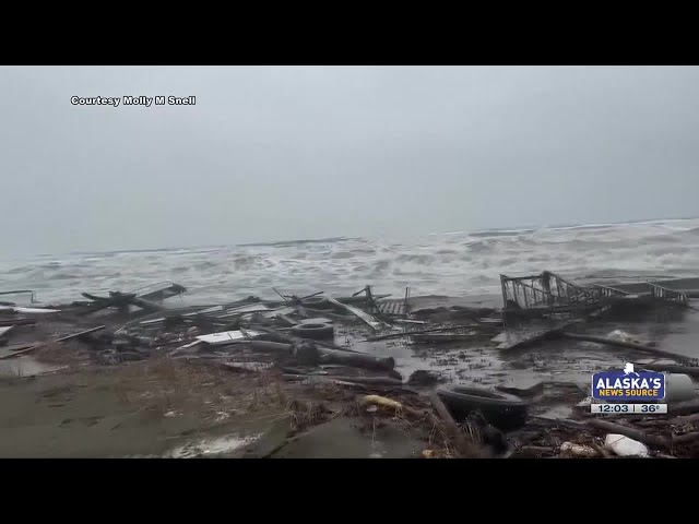 Flood waters dropping as Western Alaska residents survey damage