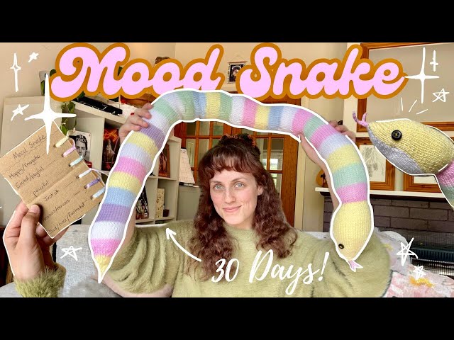 Knitting a MOOD SNAKE in 30 days!...my first knit plushie?