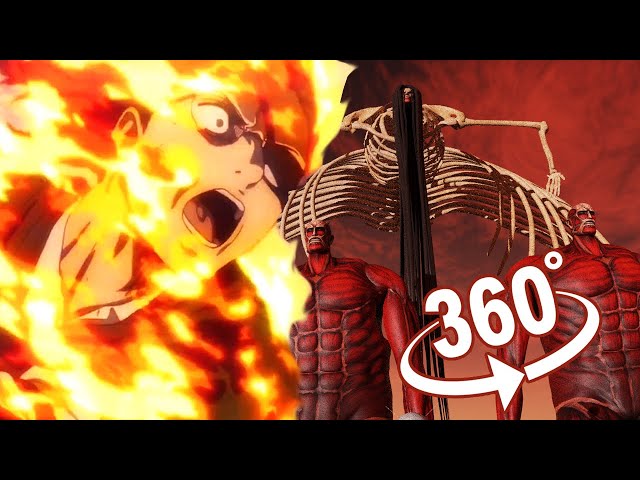 360° VR:  Hange Death - Hanji VS Rumbling Titans - Zeke VS  Reiner - Attack on Titan Season 4 Part 3