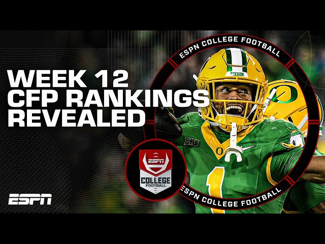 Week 12 College Football Playoff Rankings REVEALED 👀 | ESPN College Football