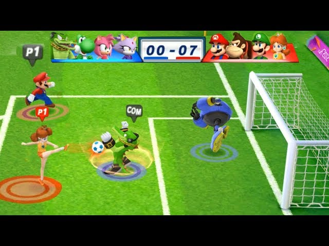 Mario & Sonic At The London 2012 Olympic Games Football #174 Mario, Donkey Kong, Luigi, Daisy