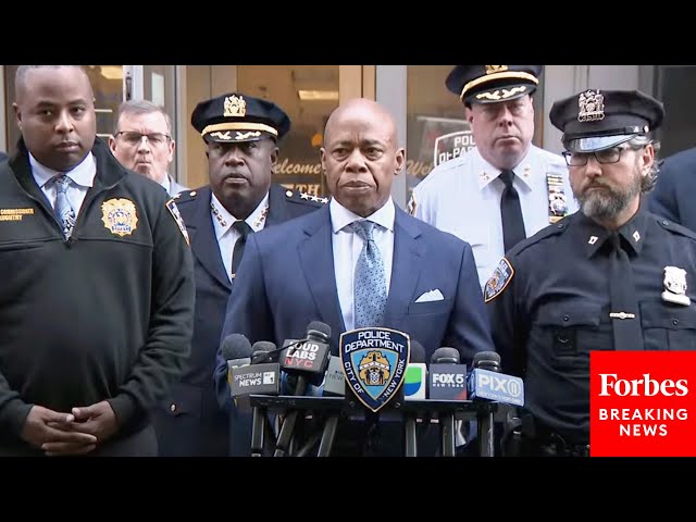 BREAKING: NYC Mayor Eric Adams Holds Press Briefing Following Deadly Stabbing Spree In Manhattan