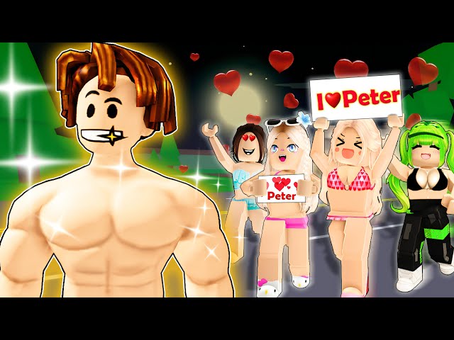 OMG. The Beautiful Girls Kept Following Peter | ROBLOX Brookhaven 🏡RP - FUNNY MOMENTS @kingroblox99