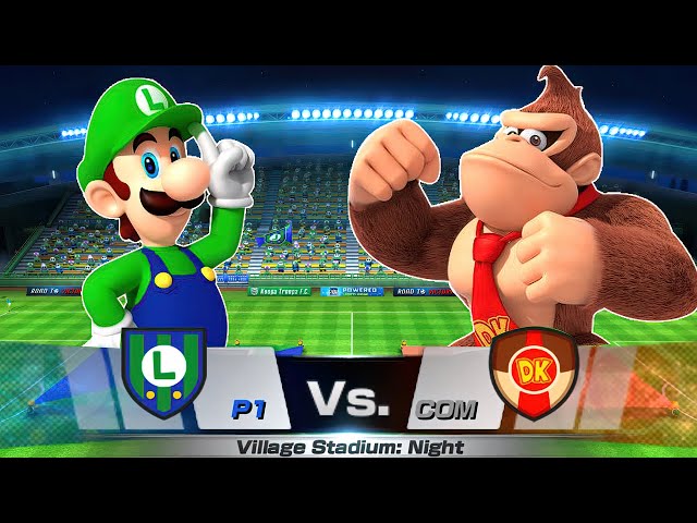 Mario Sports Superstars Football - Team Luigi Vs Team Donkey Kong (Hardest Difficulty)