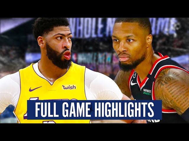 TRAIL BLAZERS vs LAKERS GAME 1- FULL GAME HIGHLIGHTS | 2019-20 NBA PLAYOFFS