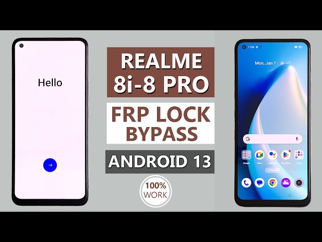 REALME 8I/8 PRO FRP BYPASS ANDROID 13✅ REALME (RMX3151/RMX3081) FRP BYPASS ANDROID 13✅ 100% WORKING✅