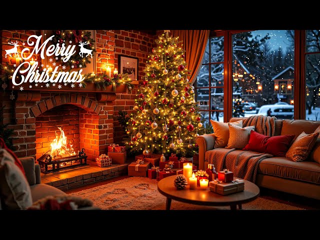 Cozy Christmas Music With Fireplace🎅Relaxing Christmas Classic Music 🎁Merry Christmas