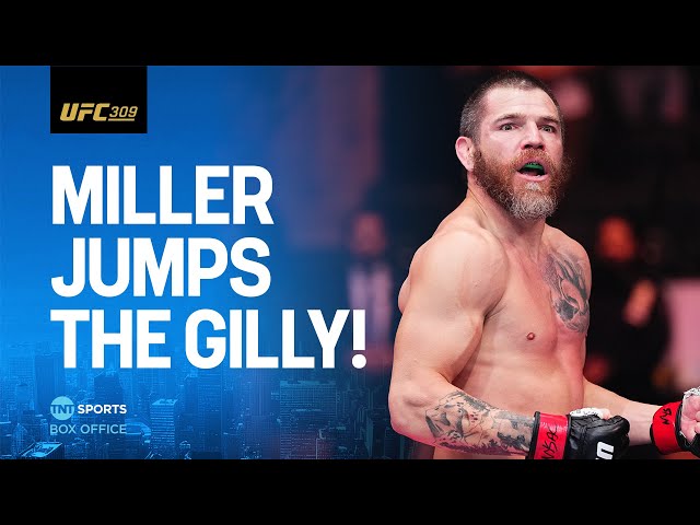 Jim Miller reacts after retiring Damon Jackson with picture-perfect Guillotine at #UFC309 😮‍💨