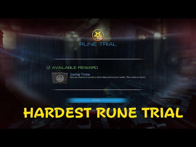 DOOM hardest Rune trial ' Saving Throw'