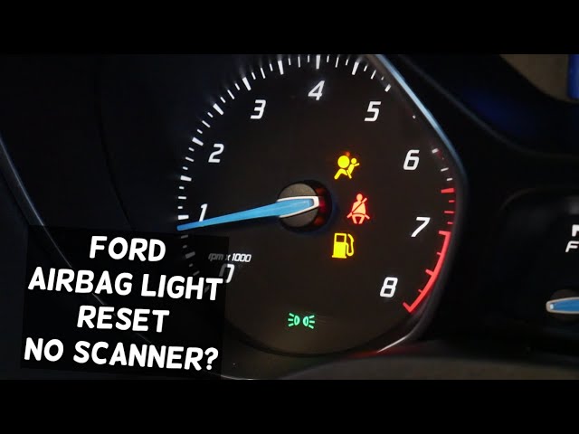 HOW TO RESET AIRBAG LIGHT ON FORD WITHOUT SCANNER. CLEAR AIR BAG LIGHT EASY