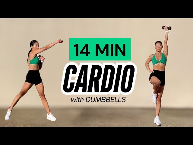 14 MIN FULL BODY CARDIO WORKOUT with DUMBBELLS | Burn Calories & Build Strength in One Session