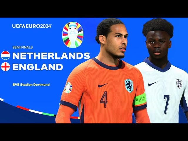 EA FC 24 - Netherlands vs. England - Gakpo Bellingham Saka - UEFA Euro 2024 Semifinal | PS5 | 4K HDR