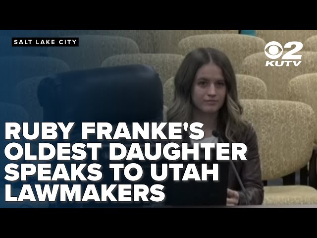 Ruby Franke's oldest daughter, Shari, speaks to Utah legislative committee about child influencers