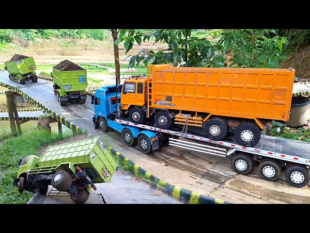 ASK TO CARRY Dump Truck Trailer Loading Fuso 220 Ps Hino 500 Tronton Truck WRONG OVER ROVER