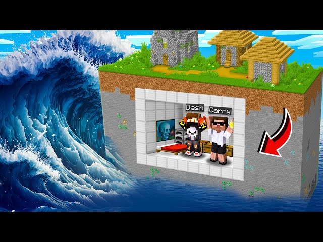 Doomsday Bunker vs Largest Tsunami in Minecraft..