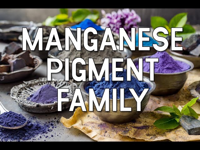 Manganese Blue PB33 and its family of manganese pigments