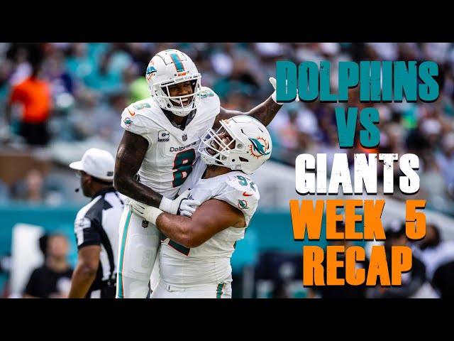 New York Giants Vs Miami Dolphins Week 4 Recap!