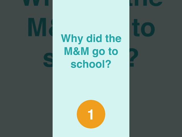 Trivia Quiz: Why did the M&M go to school?  | #funny #jokes #comedy