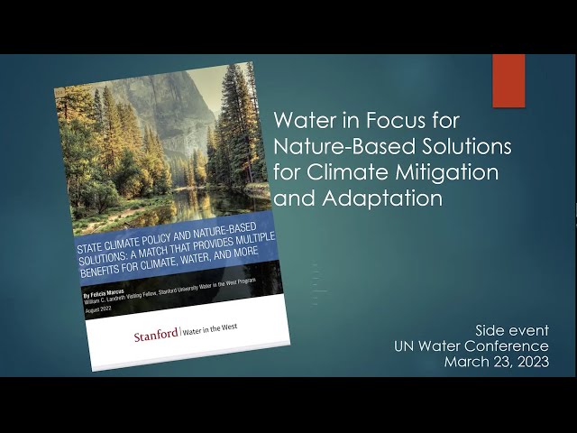 Water in Focus for Nature-Based Solutions for Climate Mitigation and Adaptation