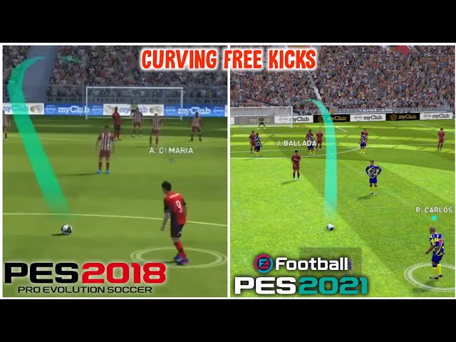 Ultra Curving Free Kicks Evolution From Pes 2017 Mobile - Pes 2021 Mobile