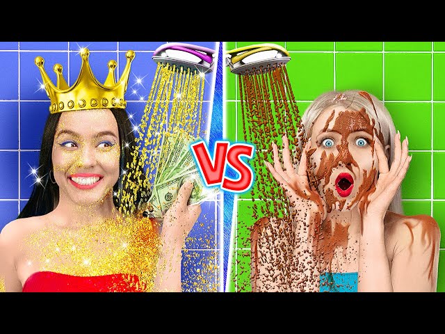 RICH VS BROKE STUDENT HACKS || Funny Relatable Moments and Creative Ideas by 123 GO! Series