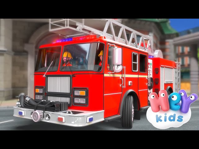 Fire Truck cartoon 🚒 Fireman song for children 🧯 HeyKids - Songs for kids