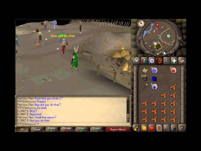 How to Steal someones cannon on 2007scape