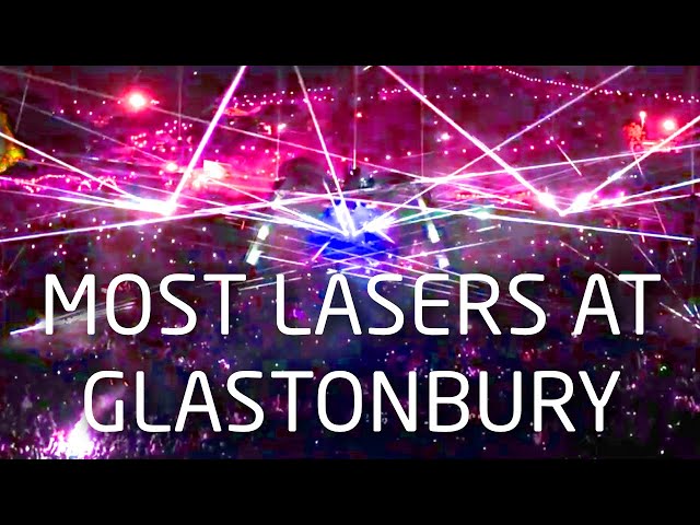 Liberation lasers at Glastonbury