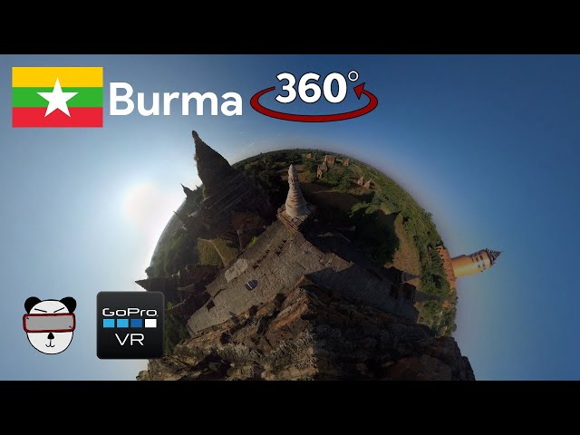 🌍 360° Bagan Temple Morning | Bagan, Burma 🇲🇲【GoPro VR Travel | 360 Video】