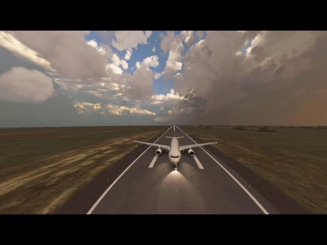 4k 3D Stormy Landing in Airbus A330 [VR180]