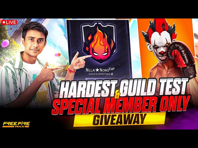 NALLA NONI IS LIVE👻GARENA FREE FIRE💀GUILD TEST LIVE#shortsfeed #totalgaming #tondegamer #freefire