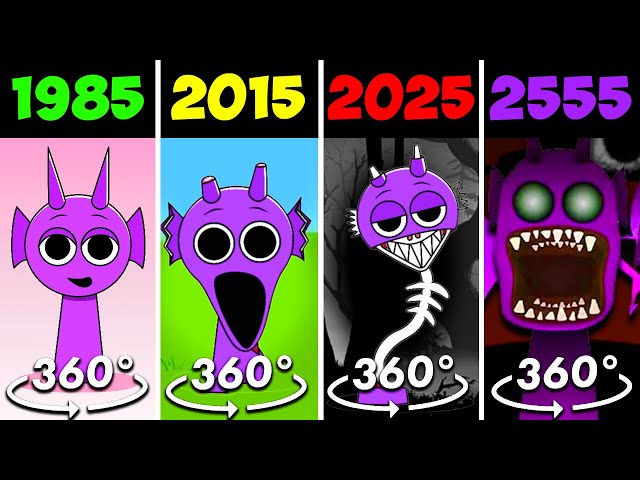 360° VR Incredibox Sprunki 1985 vs 2015 vs 2025 vs 2555