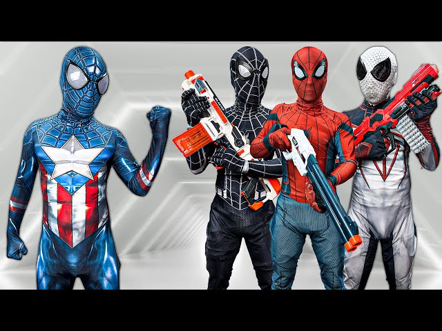 TEAM SPIDER-MAN Nerf War vs ALIEN SUPERHERO || NEW GUY Is GOOD HERO ?? ( Live Action )