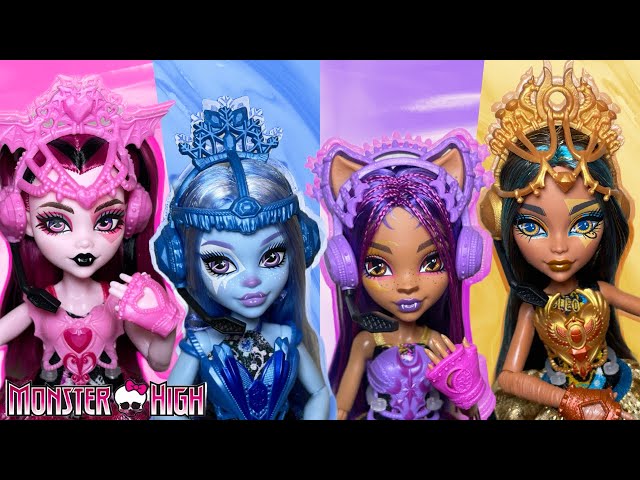 Monster High SKULLTIMATE SECRETS 4 Doll Unboxing & Review!! Ft. Abbey, Draculaura, Clawdeen & Cleo!