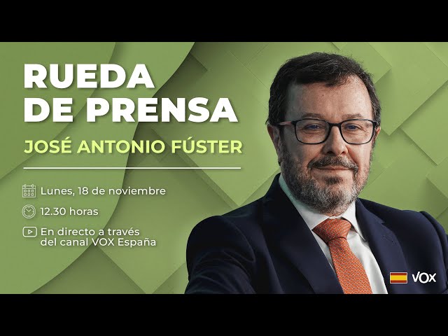 🔴 DIRECTO | Rueda de prensa de José Antonio Fúster