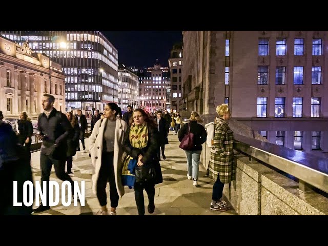 Walking Rich London at Night | South Bank, Borough Market, Millennium Bridge | London Walking Tour