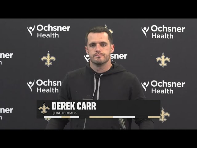 Derek Carr talks Loss to Carolina | Saints-Panthers Postgame | 2024 NFL Week 9