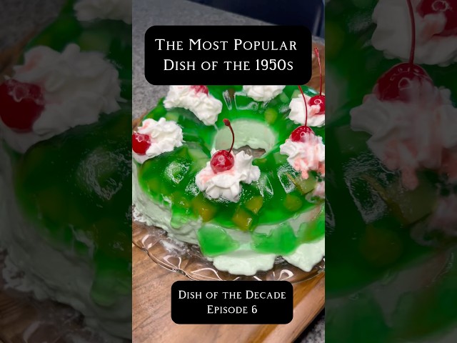 The most popular dish of the 1950s #history #recipe #vintage #1950s #jello #historyfacts #historical