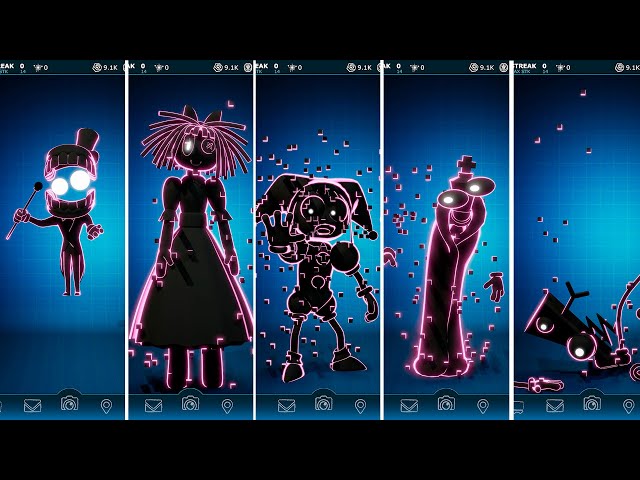 FNAF AR: The Amazing Digital Circus Neon Workshop Animations