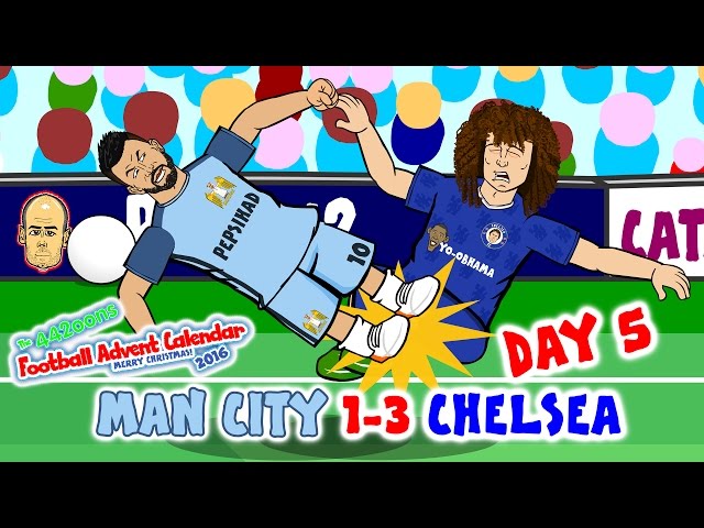 Man City 1-3 Chelsea 2016! Aguero kicks Luiz! Fernandinho attacks Fabregas! DAY 5 Advent Calendar