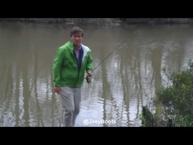 Fox and Friends co-host Tucker Carlson Fly-Fishing in Central Park