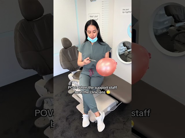 Not the dentists and hygienist failing the needle and balloon challenge #shorts #shortsvideo #viral