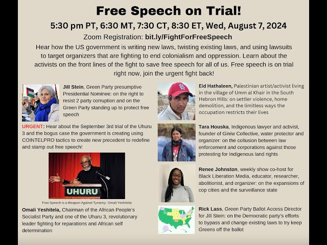 Free Speech On Trial! - 20240807